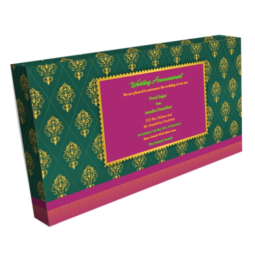 Wedding Announcement Gift Box Luxury Gold  4 x 75 Grams Dry Fruit